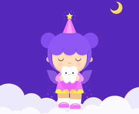 Cute Tooth Fairy Vector Illustration