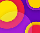 Funky Paper Overlapping Circles Background