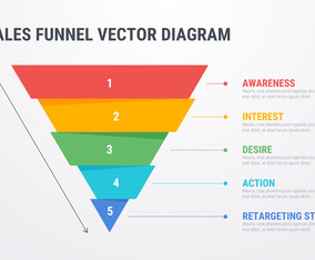 Sales Funnel Vector Diagram Template