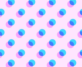 Geometric Pastel Overlapping Circles Pattern