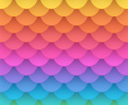 3D Rainbow Paper Fish Scale Vector Background