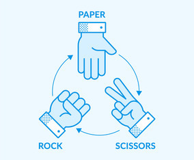Rock Paper Scissors Vector Illustration