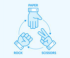 Rock Paper Scissors Vector Illustration
