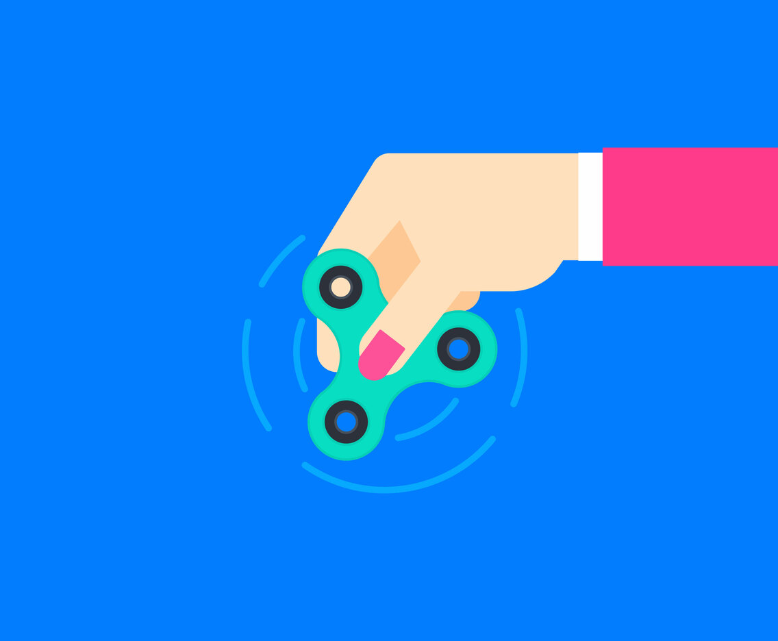 Fidget Spinner In Female Hand