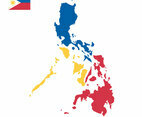 Vector Flag Map Of The Philippines