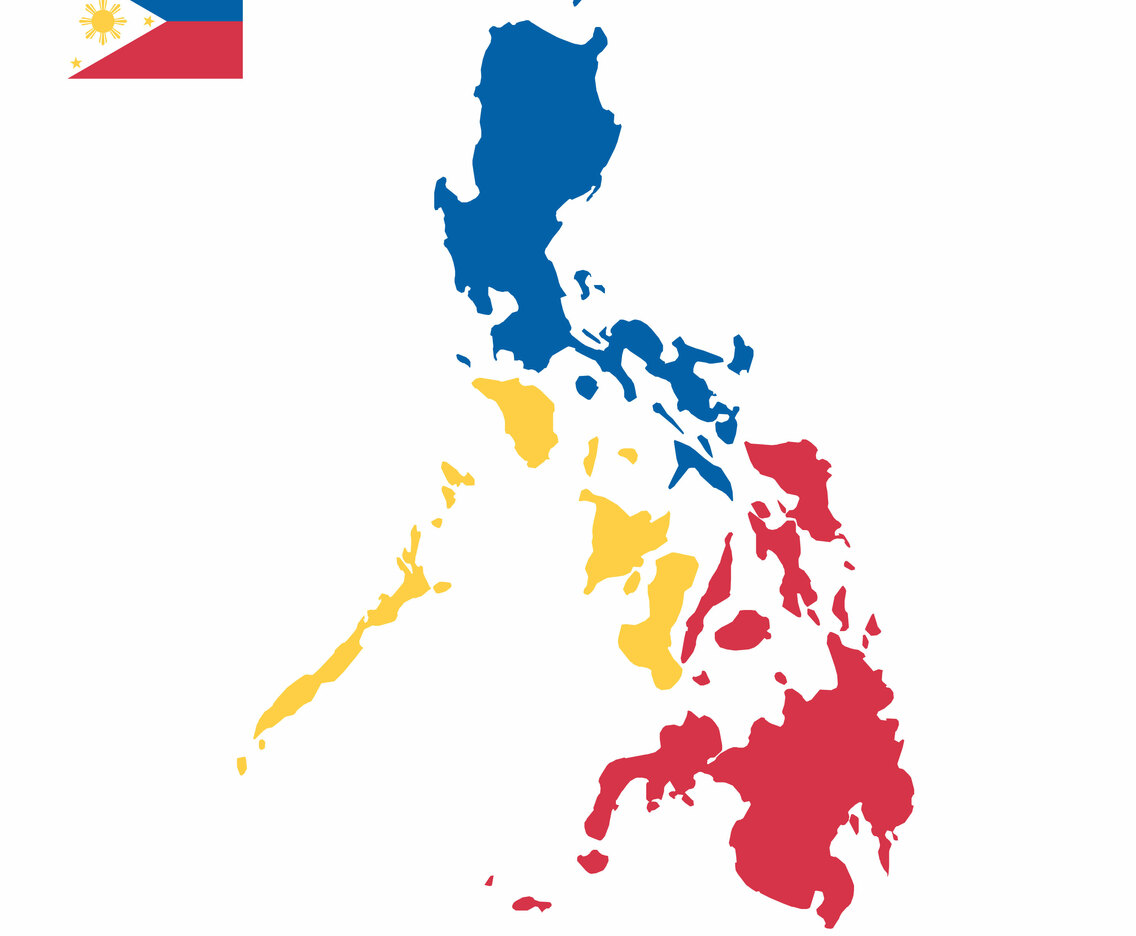Vector Flag Map Of The Philippines