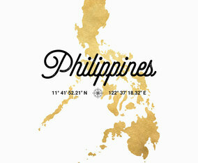 Vector Gold Silhouette Map Of The Philippines