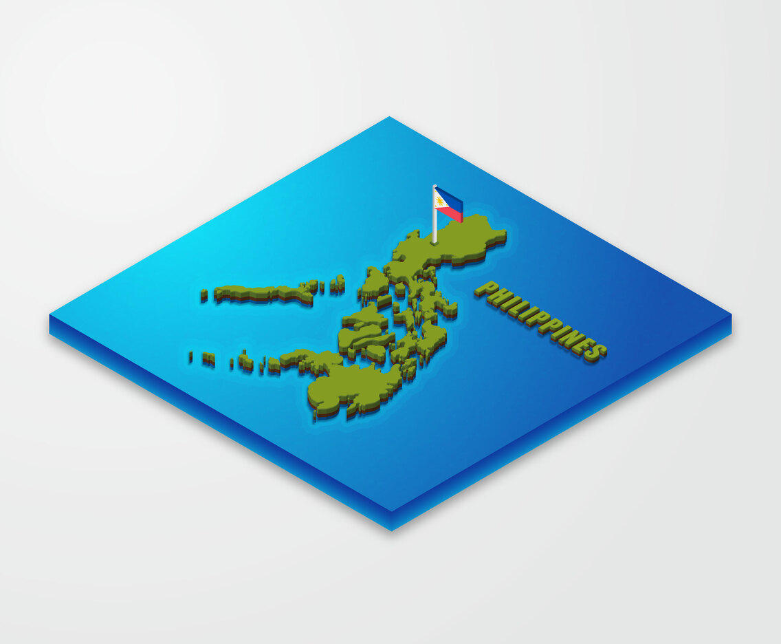 3D Isometric Map Of The Philippines