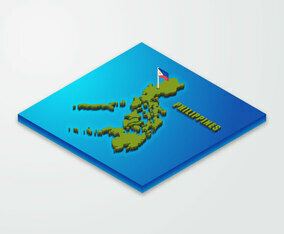 3D Isometric Map Of The Philippines