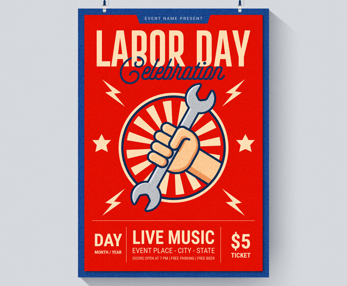 Labor Day Celebration Music Poster Template