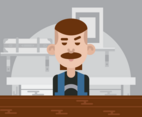 Man At A Bar Vector Illustration