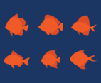 Flat Fish Vector Set