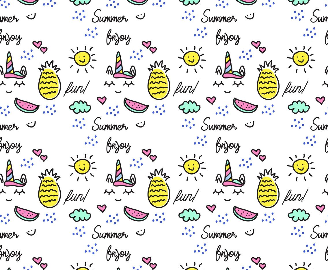 Cute Doodle Summer Pattern