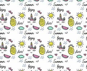 Cute Doodle Summer Pattern