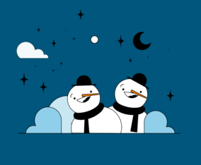 Free Snowman couple vector