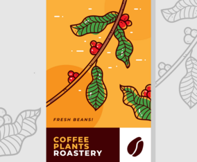 Coffee Label Vector