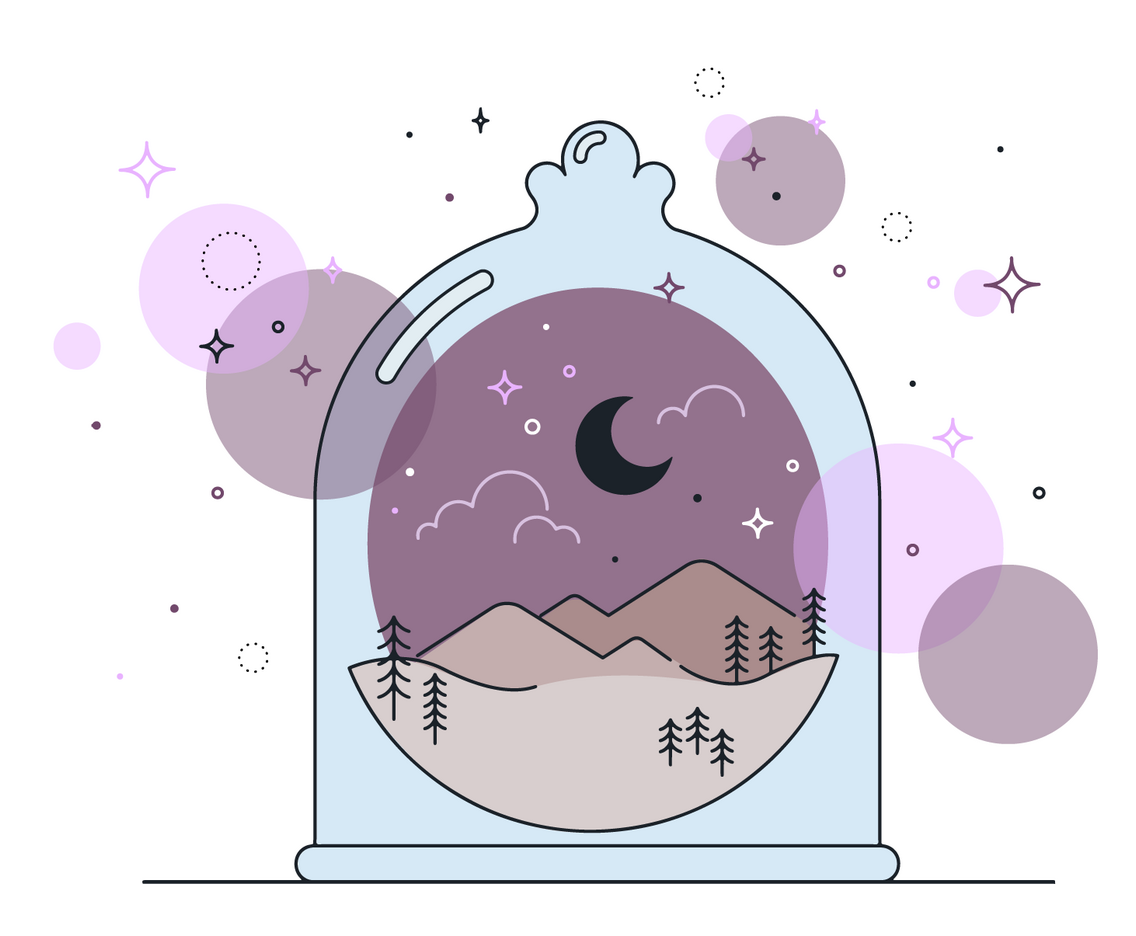 Night Forest Vector