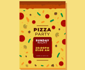 Pizza Brochure Vector