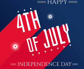 Independence Day Typographic Vector