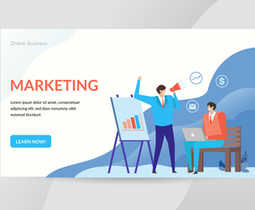 Marketing Concept Illustration Landing Page Web