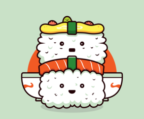 Kawaii Sushi Vector