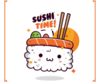 Kawaii Sushi Vector