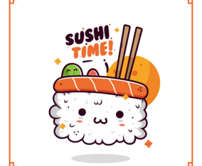 Kawaii Sushi Vector