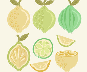 Vector Hand Drawn Lemons
