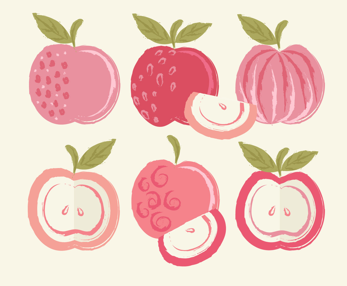 Vector Hand Drawn Apples