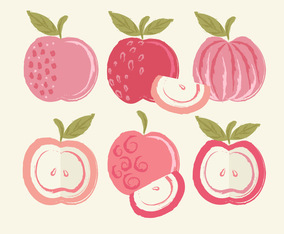 Vector Hand Drawn Apples