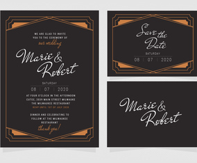 Vector Elegant Wedding Invitation Template