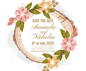 Vector Save the Date Card
