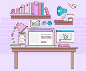 Vector Online Marketing Illustration