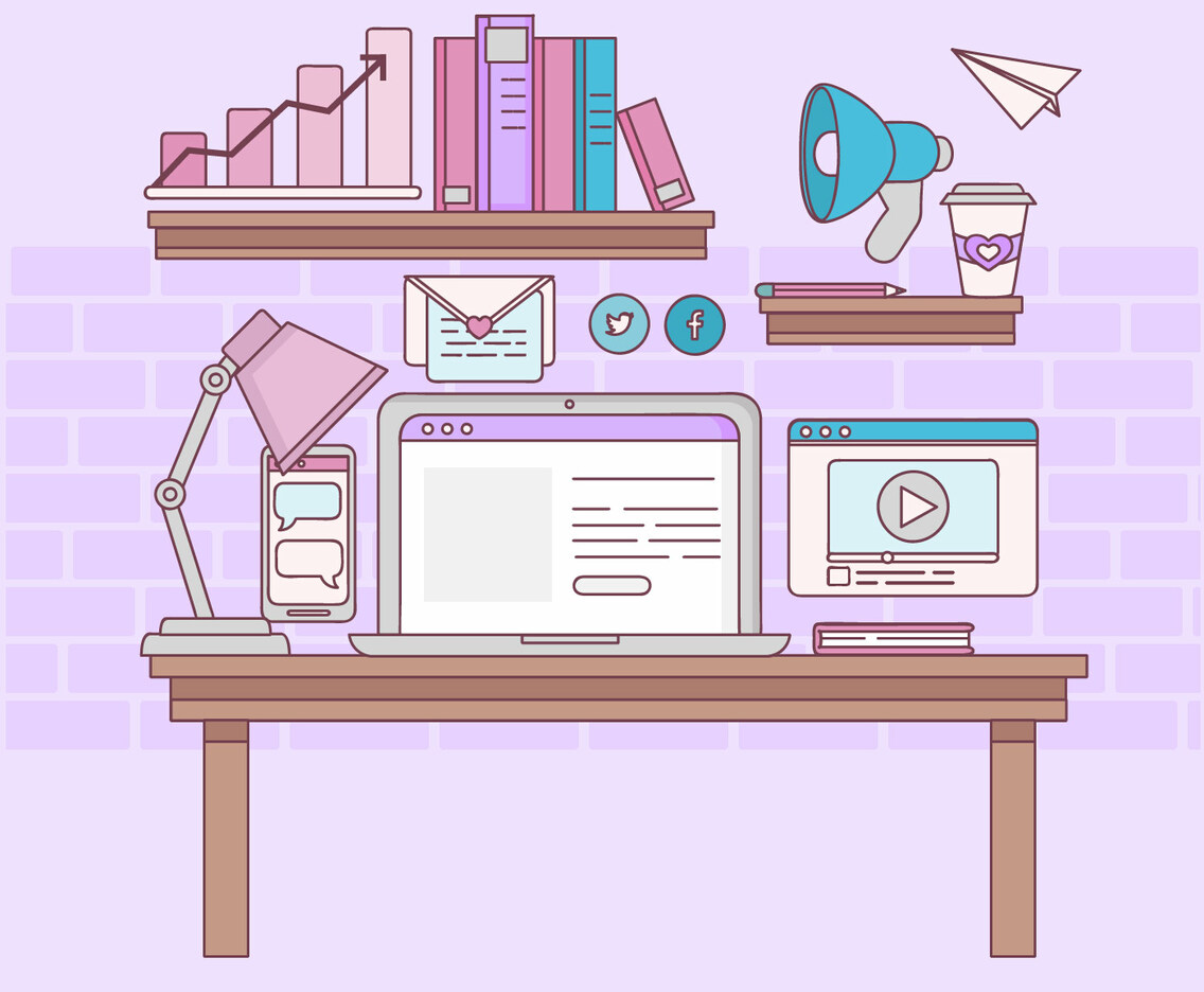 Vector Online Marketing Illustration