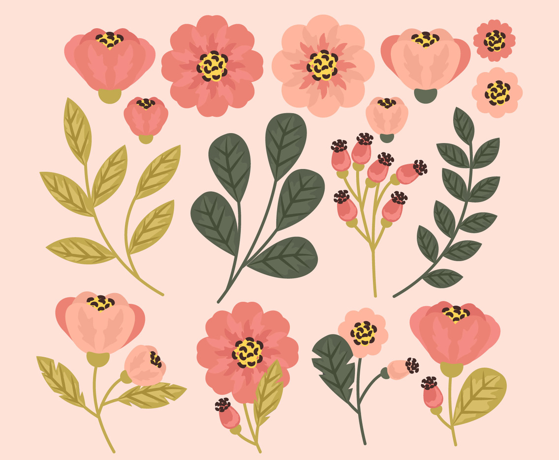 Vector Flowers and Branches