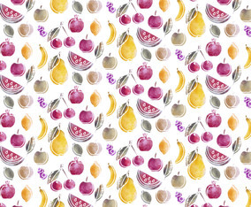 Vector Seamless Fruits Pattern