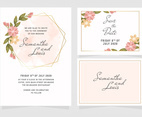 Vector Floral Wedding Invitation Template