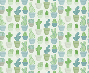 Vector Seamless Cacti Pattern
