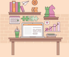 Vector Brand Strategy Outline Illustration