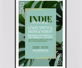 Vector Indie Concert Poster Template