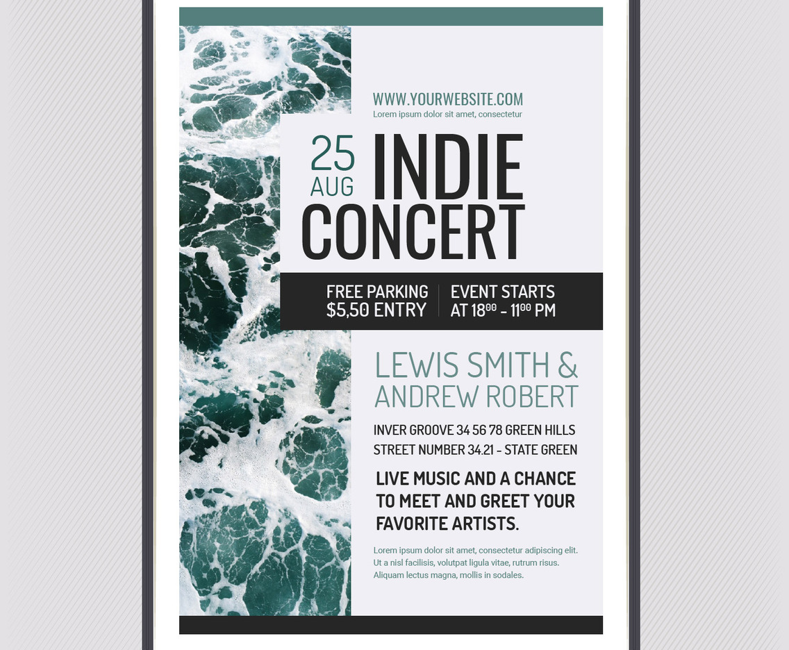 Vector Indie Concert Poster