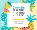 Vector Colorful Summer Banner Template