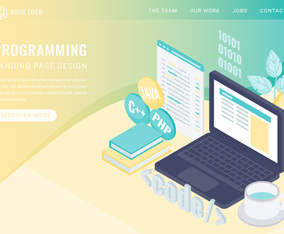 Vector Programming Isometric Landing Page