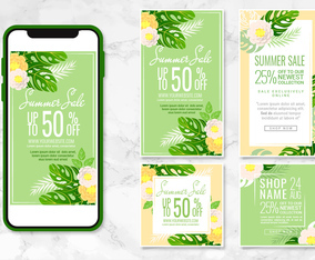 Vector Instagram Stories and Posts Templates