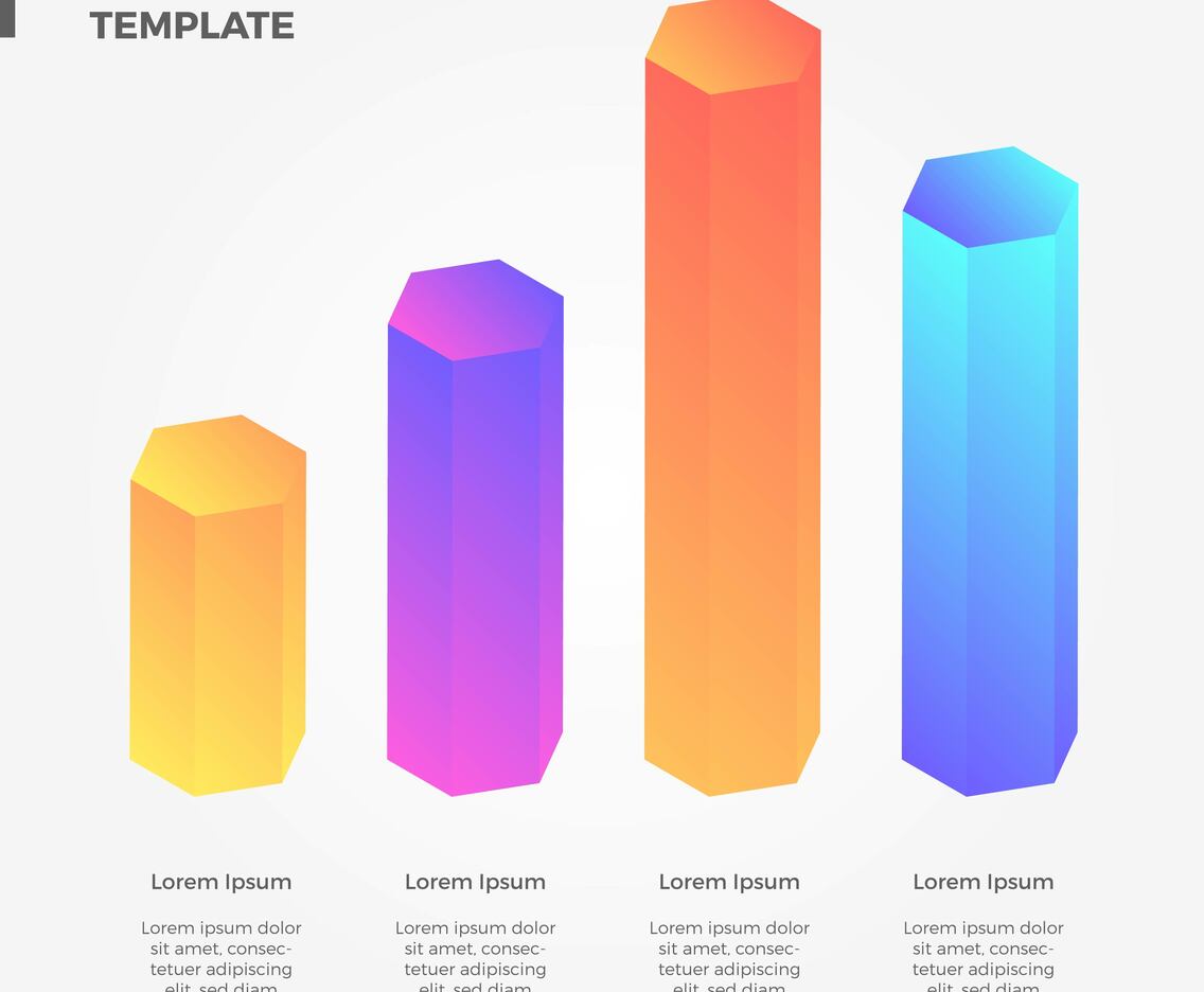 Flat 3D Infographic Vector Collection