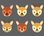 Animal Faces Set