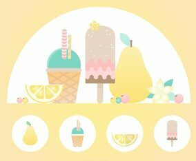 Vector Summertime Elements Illustration