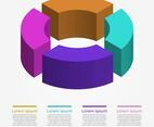 Flat 3D Circle Infographic Elements Vector Template