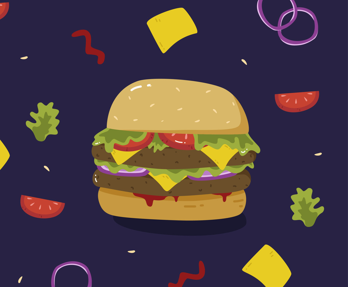 Burger Summer Food Vector