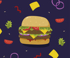 Burger Summer Food Vector